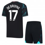 Günstige Fußballtrikots Manchester City De Bruyne 17 Kinder 3rd trikot 2023-24 Kurzarm